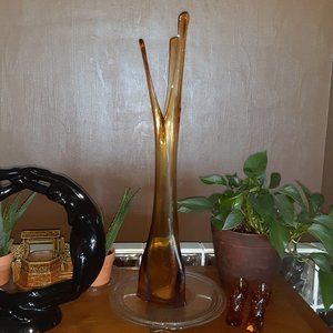 Mid Century Modern VIKING Art Swung Glass Vase 25"